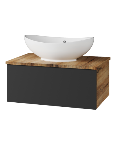 Ива - 70 Тумба подвесная Графит пленка 1 ящ