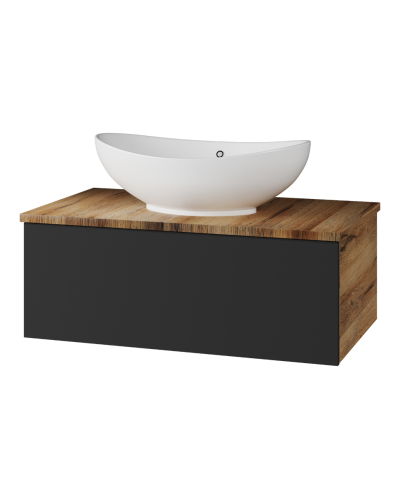 Ива - 80 Тумба подвесная Графит пленка 1 ящ