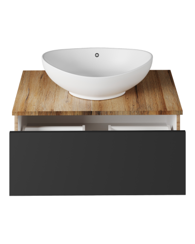 Ива - 80 Тумба подвесная Графит пленка 1 ящ