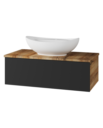 Ива - 90 Тумба подвесная Графит пленка 1 ящ