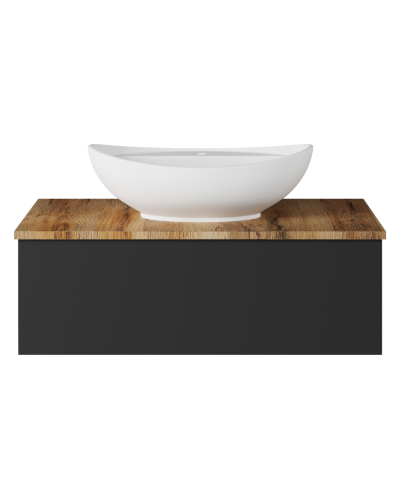 Ива - 90 Тумба подвесная Графит пленка 1 ящ