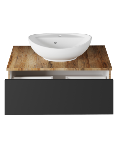 Ива - 90 Тумба подвесная Графит пленка 1 ящ