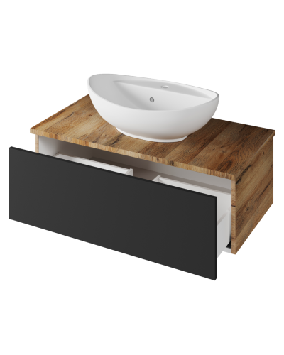 Ива - 90 Тумба подвесная Графит пленка 1 ящ