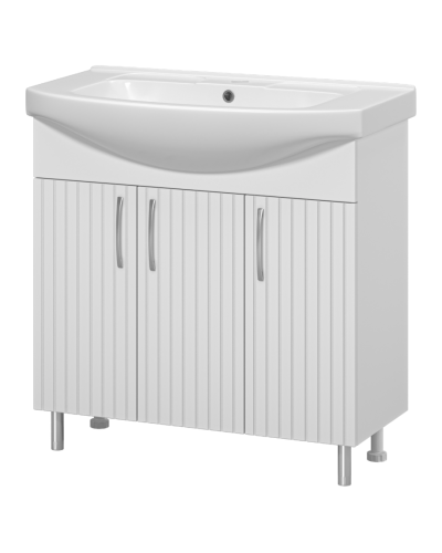 Изео - 85 Тумба напольная прямая 3 дв., (ПВХ)