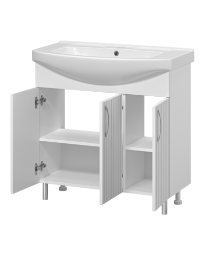 Изео - 85 Тумба напольная прямая 3 дв., (ПВХ)