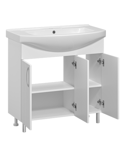 Изео - 85 Тумба напольная прямая 3 дв., (ПВХ)