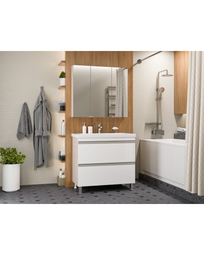 Ингрид - 90 Тумба напольная с 2 ящ.эмаль