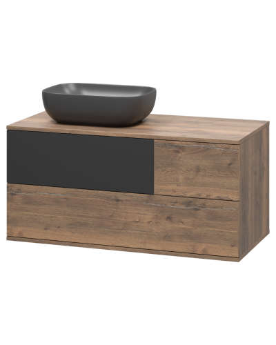 Коломбо -100 Тумба подвесная 2 ящ. с отталк. лев. ДСП (Дуб Галифакс)