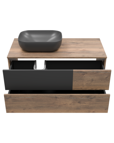 Коломбо -100 Тумба подвесная 2 ящ. с отталк. лев. ДСП (Дуб Галифакс)