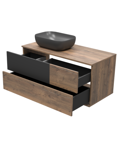 Коломбо -100 Тумба подвесная 2 ящ. с отталк. лев. ДСП (Дуб Галифакс)