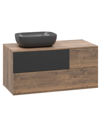 Коломбо -100 Тумба подвесная 2 ящ. с отталк. лев. ДСП (Дуб Галифакс)