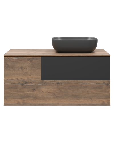 Коломбо -100 Тумба подвесная 2 ящ. с отталк. прав. ДСП (Дуб Галифакс)