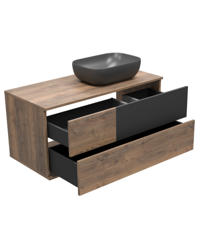 Коломбо -100 Тумба подвесная 2 ящ. с отталк. прав. ДСП (Дуб Галифакс)