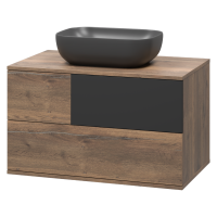 Коломбо - 80 Тумба подвесная 2 ящ. с отталк. ДСП (Дуб Галифакс)