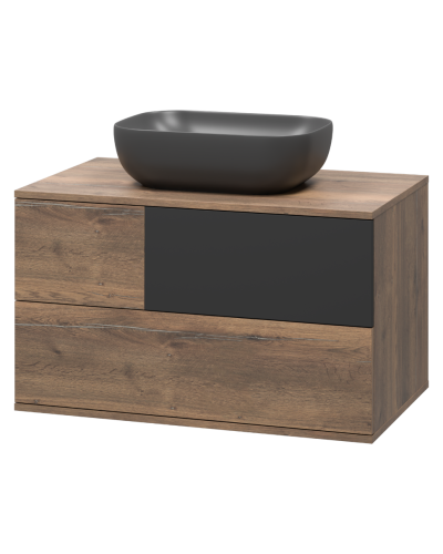 Коломбо - 80 Тумба подвесная 2 ящ. с отталк. ДСП (Дуб Галифакс)