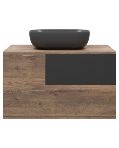 Коломбо - 80 Тумба подвесная 2 ящ. с отталк. ДСП (Дуб Галифакс)