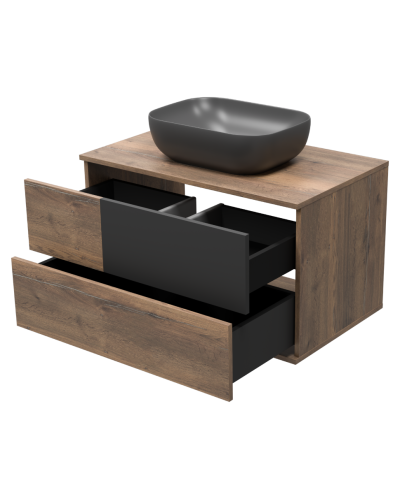 Коломбо - 80 Тумба подвесная 2 ящ. с отталк. ДСП (Дуб Галифакс)