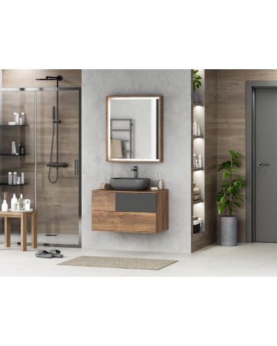 Коломбо - 80 Тумба подвесная 2 ящ. с отталк. ДСП (Дуб Галифакс)