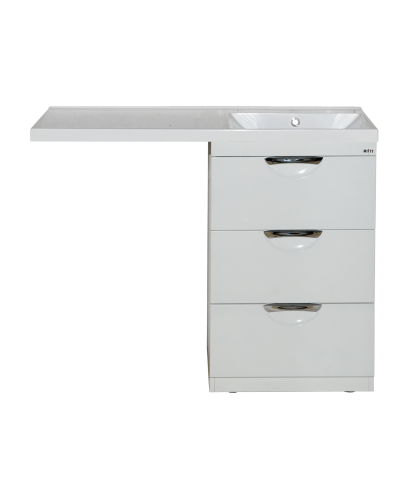 Куба - 50 Тумба 3 ящ. под стиральную машину белая эмаль