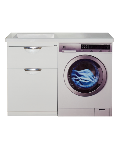 Куба - 60 Тумба 1 ящ. под стиральную машину белая эмаль / Б/К