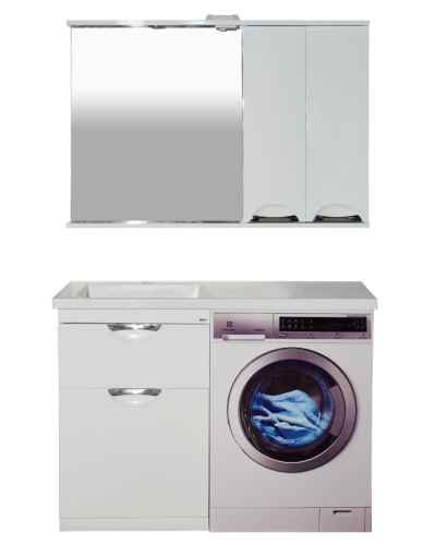 Куба - 60 Тумба 1 ящ. под стиральную машину белая эмаль / Б/К