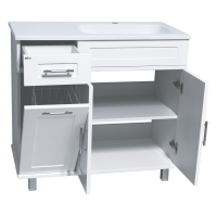 Купер - 90 Тумба напольная с Б/К правая белая