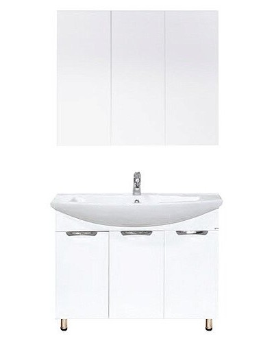 Лаванда -105 Тумба прямая белая