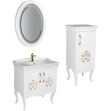 Тумба Creavit Antik 50 AN2115.02.BB Белая с декором