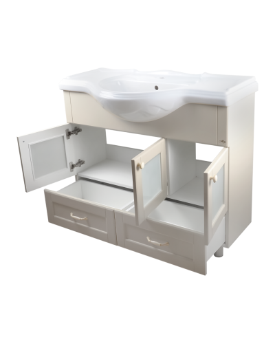 Латте -105 Тумба с 2 ящ. бежевая эмаль