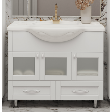 Латте -105 Тумба с 2 ящ. белая эмаль