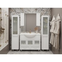 Латте -105 Тумба с 2 ящ. белая эмаль