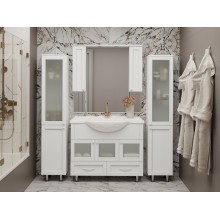 Латте -105 Тумба с 2 ящ. белая эмаль