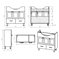 Латте - 85 Тумба с 2 ящ. бежевая эмаль