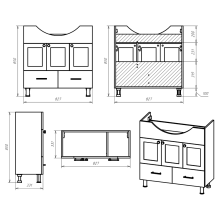 Латте - 85 Тумба с 2 ящ. бежевая эмаль