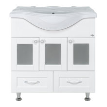 Латте - 85 Тумба с 2 ящ. белая эмаль