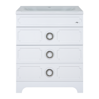 Лейла -100 Тумба с 3 ящ. белая