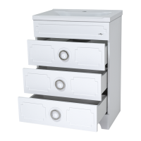 Лейла - 60 Тумба с 3 ящ. белая