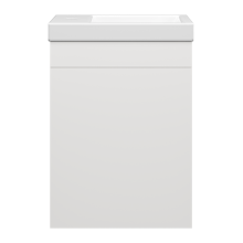 Лира - 40 Тумба прямая подвесная белая эмаль с отталкив. с бок. полками