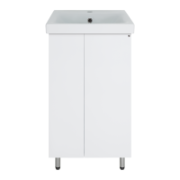 Лира - 50 Тумба прямая напольная белая эмаль с отталкив.