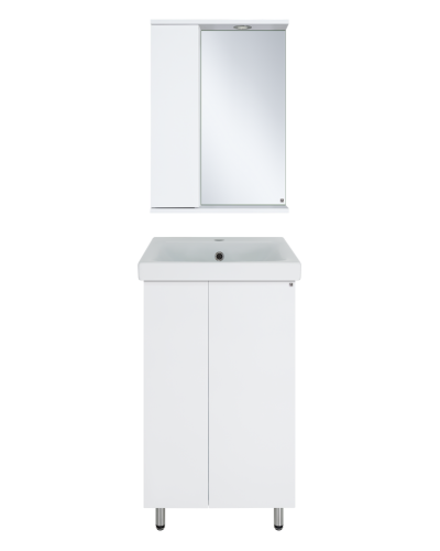 Лира - 50 Тумба прямая напольная белая эмаль с отталкив.