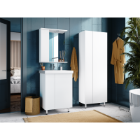 Лира - 50 Тумба прямая напольная белая эмаль с отталкив.