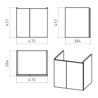 Лира - 50 Тумба прямая подвесная белая эмаль с отталкив.
