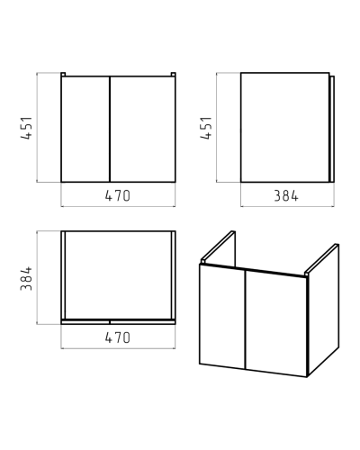 Лира - 50 Тумба прямая подвесная белая эмаль с отталкив.