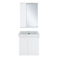 Лира - 50 Тумба прямая подвесная белая эмаль с отталкив.