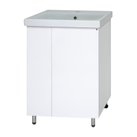 Лира - 60 Тумба прямая напольная белая эмаль с отталкив.