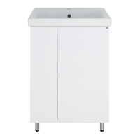 Лира - 60 Тумба прямая напольная белая эмаль с отталкив.