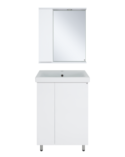 Лира - 60 Тумба прямая напольная белая эмаль с отталкив.