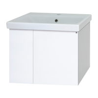 Лира - 60 Тумба прямая подвесная белая эмаль с отталкив.