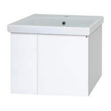 Лира - 60 Тумба прямая подвесная белая эмаль с отталкив.