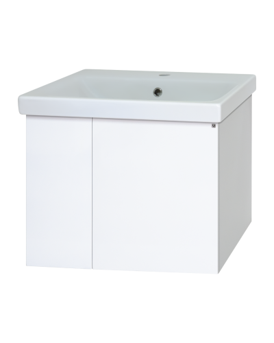 Лира - 60 Тумба прямая подвесная белая эмаль с отталкив.